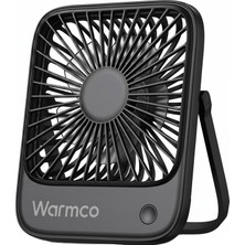 Warmco D1 Masaüstü Vantilatör USB ve Type-C Bağlantılı Taşınabilir Ultra Ince Soğutucu Fan Siyah