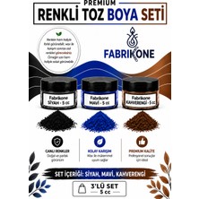 Fabrikone 3'lü Set Premium Parafin Soya Wax Toz Mum Boyası Hobi Seti - 5 cc (Siyah, Mavi, Kahverengi) BKFAB3SMKH5G