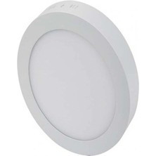 Mikasso 18 Watt Panel LED Armatür Sıva Üstü Yuvarlak Ct 5233 Günışığı Sarı Işık 3200K Alüminyum Kasa