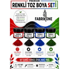 Fabrikone 4'lü Set Premium Parafin Soya Wax Toz Mum Boyası Hobi Seti - 5 cc (Kırmızı, Siyah, Mavi, Yeşil) BKFAB4KSMY5G