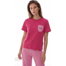 Penti Fuşya Cozy Heart Pamuklu Pantolon Pijama Takımı