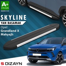 S-Dizayn Opel Grandland x Makyajlı Hybrid Skyline Aluminyum Yan Basamak 183 cm 2021-2024 A+ Kalite