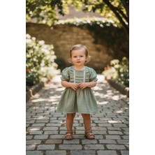 Butik Kız Bebek %100 Pamuklu Müslin Kumaş Elbise