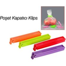 Mikasso 5 Adet Plastik Poşet Torba Kapatıcı Klips Kapatma Aparatı