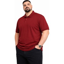 Castellotex Battal Boy Erkek Polo Yaka Kısa Kollu Basic Tişört Rahat Kalıp
