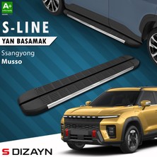 S-Dizayn Ssangyong Musso Elektrikli S-Line Krom Yan Basamak 223 cm 2025 Üzeri A+ Kalite