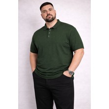 Castellotex Battal Boy Erkek Polo Yaka Kısa Kollu Basic Tişört Rahat Kalıp