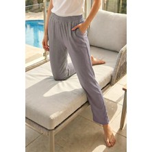Remsa Kadın Penye Kumaş Pamuklu Tek Pijama Alt 05 Vizon