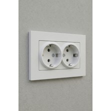Alıç Duvar Prizi Ikili Topraklı 16A 240V Monofaze Iç Mekan Elektrik Prizi Standart Tip