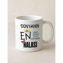 Weiler Riger Dünyanın En Tatlı Halası Baskılı Özel Tasarım Premium 330ML WR-HA101 - Hediye Porselen Kupa Bardak
