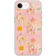 Le Balvo Iphone 17E Uyumlu Pastel Papatya Baskılı Silikon Kılıf