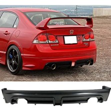 MKG Otomotiv Honda Civic Fd6 Mugen Rr Arka Ek Siyah Plastik Sağ Sol Çift 2006-2011 Arka-Bodykit-Ek-Karlık