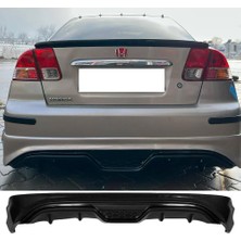 MKG Otomotiv Honda Civic Vtec 2 Custom Arka Ek Plastik Siyah Difüzör 2004 2005 2006 Arka-Difizör-Bodykit-Ek