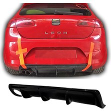MKG Otomotiv Seat Leon Mk2 Difüzör Difizör Plastik Parlak Siyah 2006 2007 2008 2009 Arka-Bodykit-Ek-Karlık