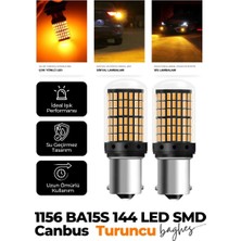 Baghes P21W Smd 1156 144 Ledli Geri Vites Park Ampül Tek Duy Turuncu 2 Adet