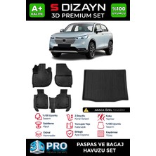 S-Dizayn Honda Hr-V 3D Pro Havuzlu Paspas ve Bagaj Havuzu Seti (2'li Set) 2020 Üzeri A+ Kalite