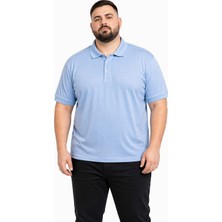 Castellotex Battal Boy Erkek Polo Yaka Kısa Kollu Basic Tişört Rahat Kalıp
