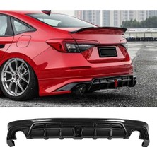 MKG Otomotiv Honda Civic Fe Arka Ek Plastik Siyah Difüzör 2022 2023 2024 2025 Arka-Bodykit-Ek-Karlık