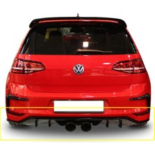MKG Otomotiv Vw Golf 7 R400 Difüzör Difizör Plastik Parlak Siyah 2012 2013 2014 2015 2016 Arka-Bodykit-Ek-Karlık