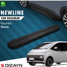 S-Dizayn Hyundai Staria S-Line Siyah Yan Basamak 233 cm 2021 Üzeri A+ Kalite