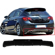 MKG Otomotiv Opel Astra J Hb Rieger Difüzör Difizör Plastik Parlak Siyah 2009 2010 2011 2012 Arka-Difizör-Bodykit-Ek