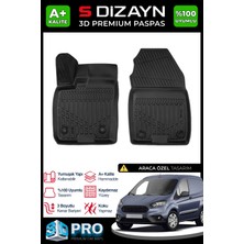 S-Dizayn Ford Courier Panelvan Ön 2'li 3D Pro Havuzlu Paspas 2014-2024 A+ Kalite