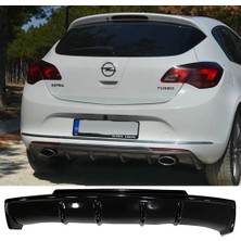 MKG Otomotiv Opel Astra J Hb Rieger Difüzör Difizör Plastik Parlak Siyah 2012 2013 2014 2015 Arka-Difizör-Bodykit-Ek