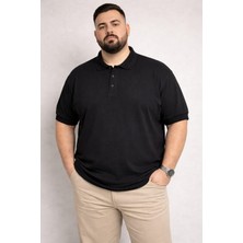 Castellotex Battal Boy Erkek Polo Yaka Kısa Kollu Basic Tişört Rahat Kalıp