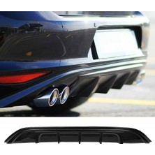 MKG Otomotiv Vw Golf 7 Style Difüzör Difizör Plastik Parlak Siyah 2012 2013 2014 2015 2016 2017 Arka-Difizör-Bodykit-Ek