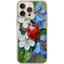 Le Balvo Iphone 16 Pro Max Uyumlu Uğur Böceği Yağlı Boya Baskılı Silikon Kılıf