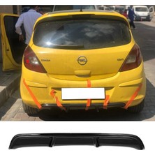 MKG Otomotiv Opel Corsa D Difüzör Difizör Plastik Parlak Siyah Kapalı 2006-2014 Arka-Bodykit-Ek-Karlık