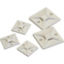 Mikasso 28X28 mm Büyük Plastik Yapışkan Kroşe Yapışkanlı Klips Kroşesi 1 PK-100 Adet