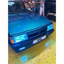 Genç Garaj H4 Buz Mavi Şimşek Etkili LED Zenon Ampul