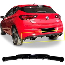 MKG Otomotiv Opel Astra K Rieger Difüzör Difizör Plastik Parlak Siyah Çıkışsız 2015-2021 Arka-Bodykit-Ek-Karlık