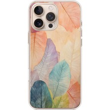 Le Balvo Iphone 16 Pro Max Uyumlu Hafif Yapraklar Baskılı Silikon Kılıf