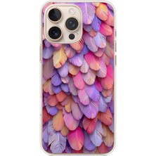 Le Balvo Iphone 16 Pro Max Uyumlu Tüylü Kalpler Baskılı Silikon Kılıf