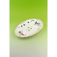 Bursa Porselen Dekor Berries Antik Porselen Kayık Tabak