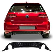 MKG Otomotiv Vw Golf 7 Gtı Difüzör Difizör Plastik Parlak Siyah 2012 2013 2014 2015 2016 2017 Arka-Difizör-Bodykit-Ek