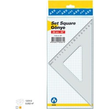 Ark Şeffaf Gönye 26 cm 45 Derece