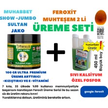 Feroxit Show Jumbo  Muhabbet Kuşları ve Sultan Papağanı Üreme Seti 100 gr Kızıştırıcı ve Yumurta ARTTIRICI450 ml Büyük Boy  Muhteşem 2li Tumurtlatır Üretir Kızıştırır