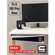 Crodle Ps5 Pro & Fat Için Masa Altı Montaj Standı Yerden Tasarruf Sağlar Rahat Hava Akışı