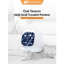 Ubpet C20 Uyumlu Kedi Tuvaleti Perdesi | Kum Dağılım Önleyici | Mıknatıslı Giriş, Premium Kumaş