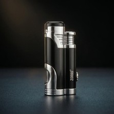 Zorro Çift Torch Pürmüz Siyah Puro Çakmağı