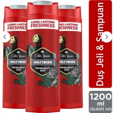 Old Spice Wolfthorn Erkek Duş Jeli ve Şampuan 400 ml X3