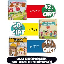 Bunbaza Cırtlı Tak Çıkar 3 Lü Ekonomik Cırtlı Kitap Seti Okul Öncesi Eğitici Etkinlik Kitapları