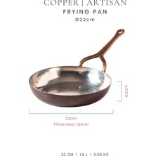Voeux Artisan Koleksiyonu Bakır Kızartma Tavası 22 cm