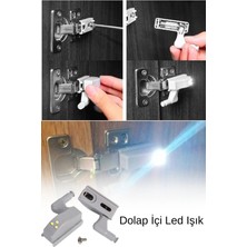 Mikasso Dolap Içi Sensörlü LED Menteşe Işığı Kapak Açılınca Yanan Pilli Aydınlatma (1 Adet)