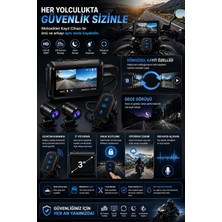 FaroxTech Motosiklet Güvenlik Kamerası Hd 1080P Çift Lens Ön Arka Kayıt Dashcam