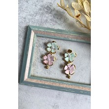 Meva Takı ve Aksesuar Pastel Çiçek Küpe I Mev'art Collection