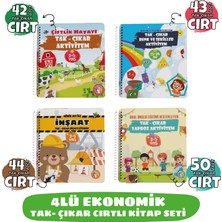 Bunbaza Cırtlı Tak Çıkar 4 Lü Ekonomik Cırtlı Kitap Seti Aktivite ve Eğitici Etkinlik Kitabım